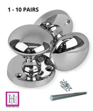 Chrome MODERN Internal Round Door Knobs Mortice Interior Door Handles 1-10 SETS