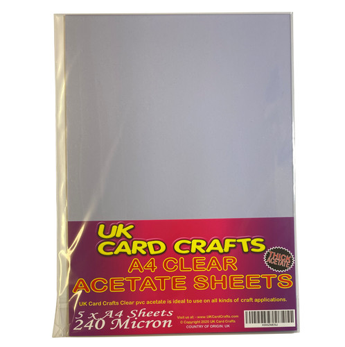 Clear acetate 240 micron x - a4,