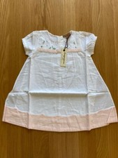 Vintage Style Baby Dress, White/Shell Pink, embroidered, I Love Gorgeous