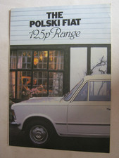 1980 POLSKI FIAT 125p BROCHURE. 6 PAGES. SALOON & ESTATE. + PRICE LIST BROCHURE