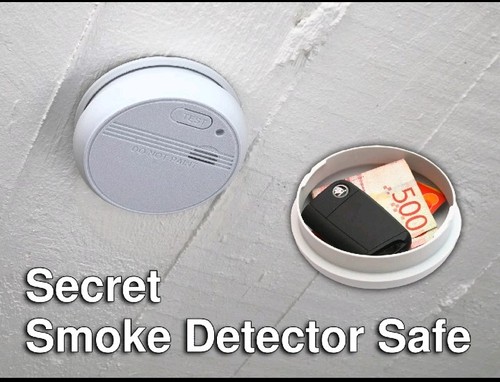Secret smoke detector safe - detector,