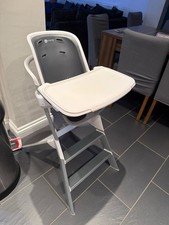 4 moms high chair white grey