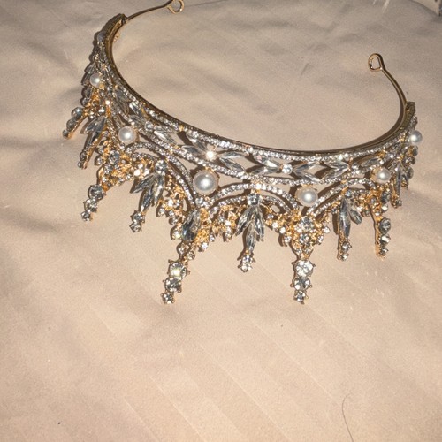Gold tone crystal rhinestone - tone,