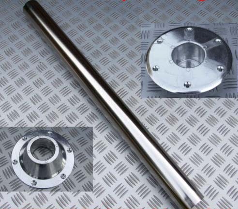 Chrome island table - chrome,