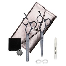 Hair scissors set women Olivia garden silk cut "midnight" HS 5.75 + mod. 6.0 35Z