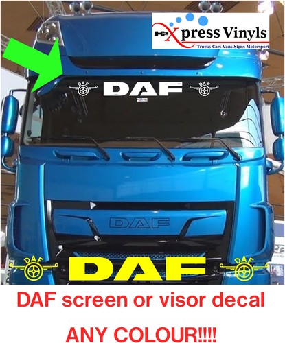 Daf windscreen decal 3 - windscreen, decal.