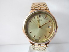 Vintage Citizen 5510-R08597 men's quartz watch, gold-toned, 35 mm