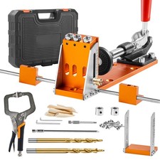 Pocket Hole Jig Kit Joinery Woodworking System Adjustable Depth with Clamp