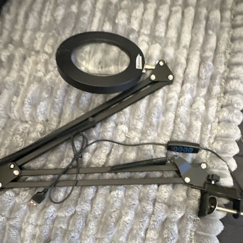 Led magnifying clamp lamp - magnifying, ring