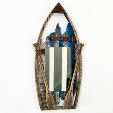 Wooden Paddle Boat Mirror