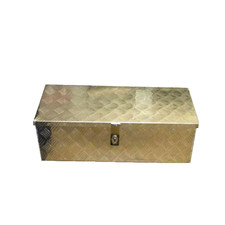 ALUMINIUM CHECKER PLATE TOOLBOX 31X13X10" LOCKABLE WITH KEYS IFOR WILLIAMS