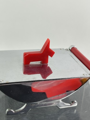 Vintage chrome red donkey - vintage,