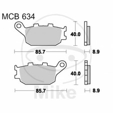 Brake Pads STD TRW Lucas 787.05.38 ST Pan European ABS 1100 2013-2016