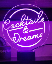 Cocktails and Dreams Neon LED