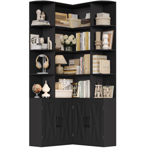 Corner bookshelf tall tier - bookshelf, 6