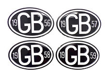 Universal Vintage Classic Car Metal GB Badge with Date VW Beetle Camper 1955-79