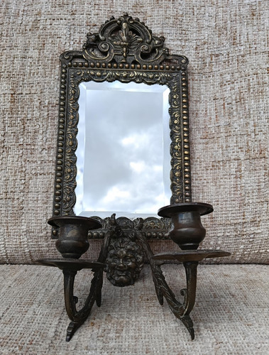 Antique brass framed wall - framed,