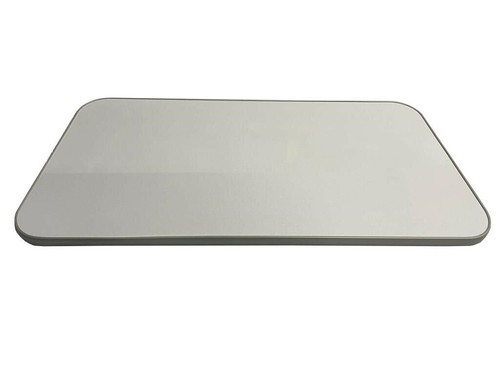 Gloss white table grey trim - white, &