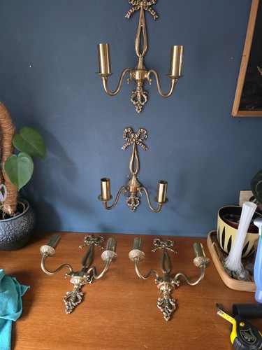 Vintage set brass twin - set,
