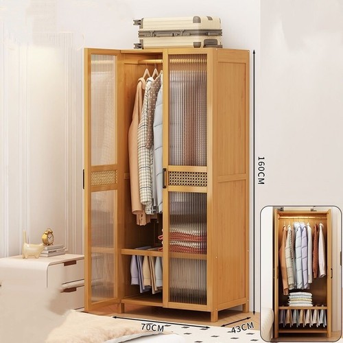 Bamboo doors wardrobe - bamboo, 2