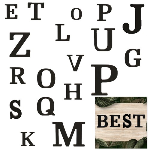 Black large wooden - large, letters