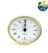 Caravan 72mm Oval Clock White Roman suitable for motorhomes boats ME508
