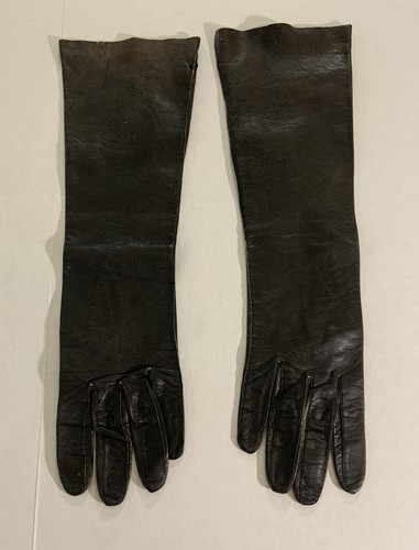 Vtg black leather kid opera - vtg,