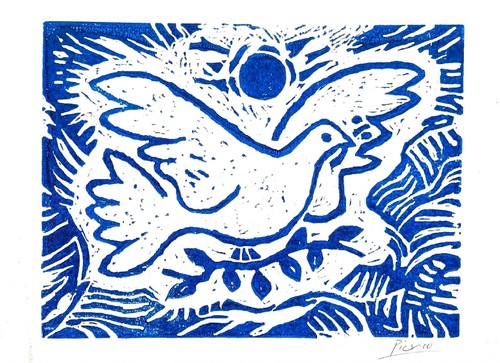 Pablo picasso original linocut - picasso,