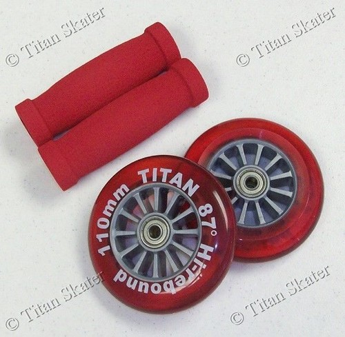 Red 110mm wheels - red,