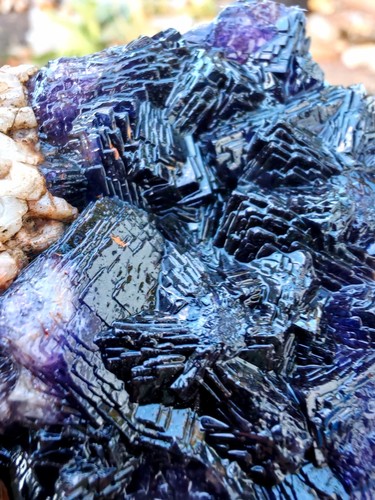 Blue john fluorite - fluorite, crystal