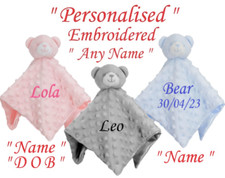 Personalised Baby Comforter Blanket Security Blanket Teddy Bear Baby gift Babies