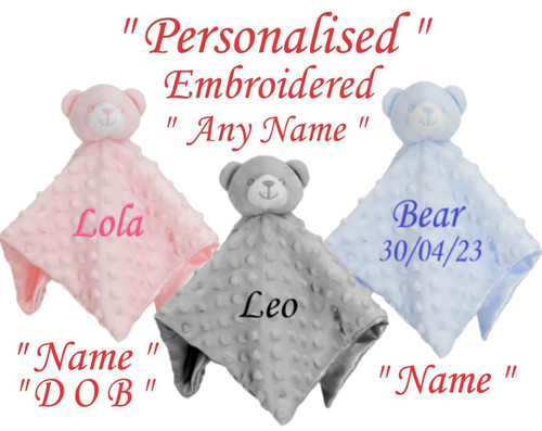 Personalised baby comforter - personalised,