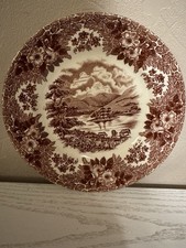 Vintage English Ironstone Tableware Ltd Side Plate   6.75” Brown Rydal Water