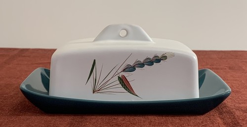 Denby greenwheat butter dish - denby,