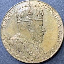 Great Britain: 1902 Edward VII Coronation 53mm Bronze Medal
