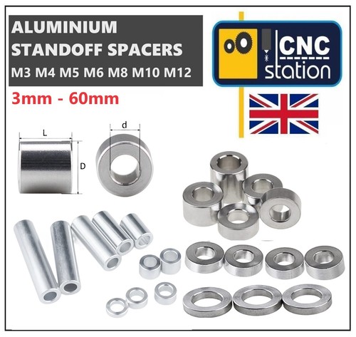 Aluminium standoff spacers - spacers, m3