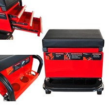 Mechanic Creeper Roller Work Seat Tool Box Stool Chest Trolley Drawers Garage