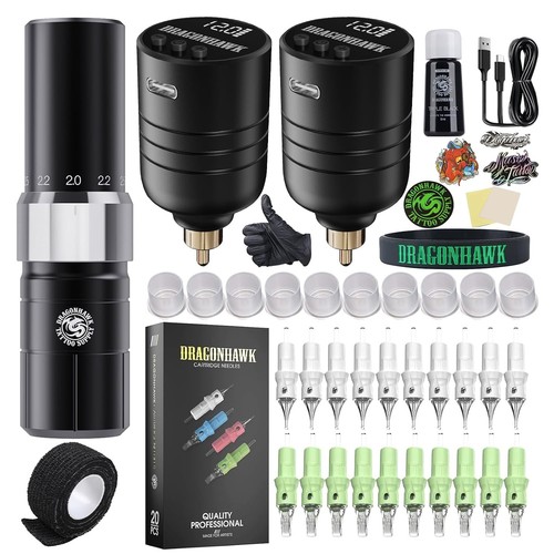 Dragonhawk wireless tattoo kit - dragonhawk,