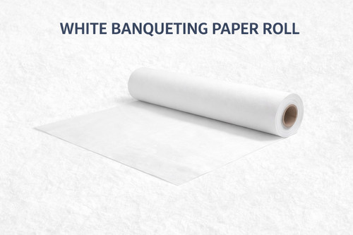 White banqueting roll paper - white,