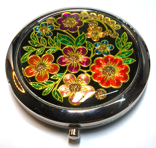 Colourful floral compact - colourful,