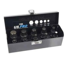 US PRO Industrial Impact Hex Bit Socket Set Allen Key 1/2" Drive 4-19mm 1366 