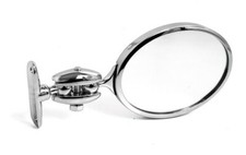 OVAL DESMO A WINDSCREEN POST PILLAR FITTING VINTAGE MIRROR CONVEX GLASS