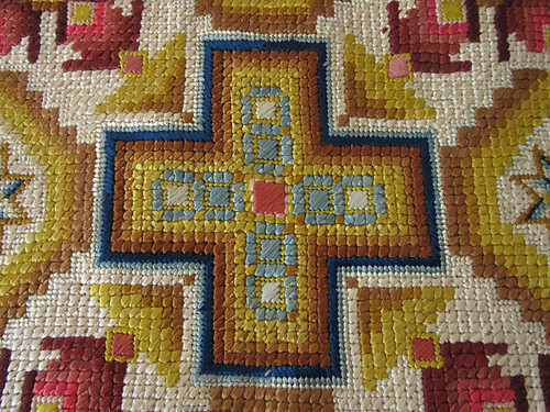 Antique wool tapestry - antique,