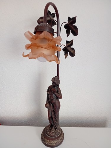 Vintage bronze look lady - vintage, table