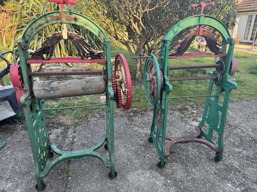 Two antique mangles - antique,
