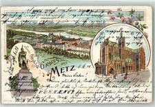 10651258 - Metz Marshal Nex Cathedral Metz-Ville 1902 signs of wear