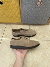 H By Hudson Taupe Suede Barnstable Shoes BNWOB Size 8uk 42eu Men’s