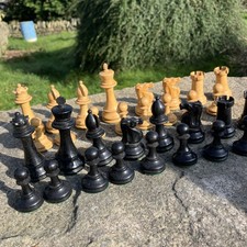 Antique weighted Staunton ? chess set 9cm King 
