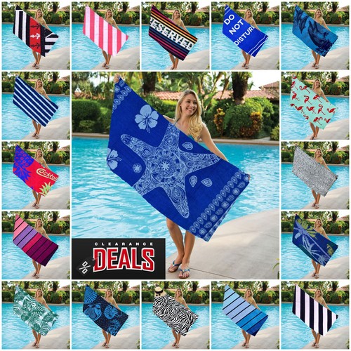 Large cotton beach towel - large,