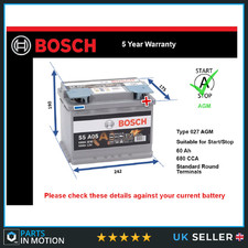 AGM Car Battery S5A05 Bosch